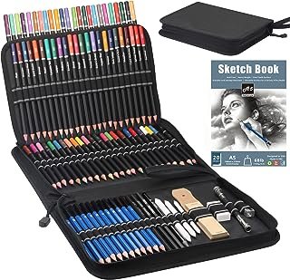 Premium Drawing Pencil Set(96pcs),including 72 Colored Pencils and 24 Sketch Kit,Art Pencil Kit in Zippered Travel Case - HD Photo